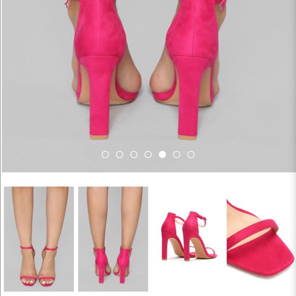 ✨2X HP✨Brand NEW in box Fuschia Strappy Heels - Picture 4 of 4